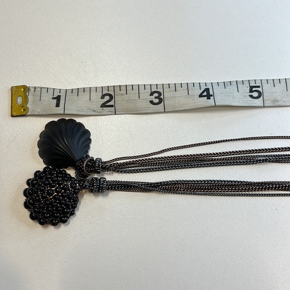 Giles & Brother Black & Copper Chain Necklace w/ Seashell Pendants, NWT! - Picture 4 of 6